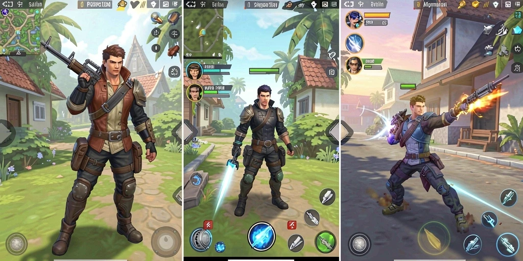 Mode multiplayer yang memungkinkan pertarungan seru antar pemain.